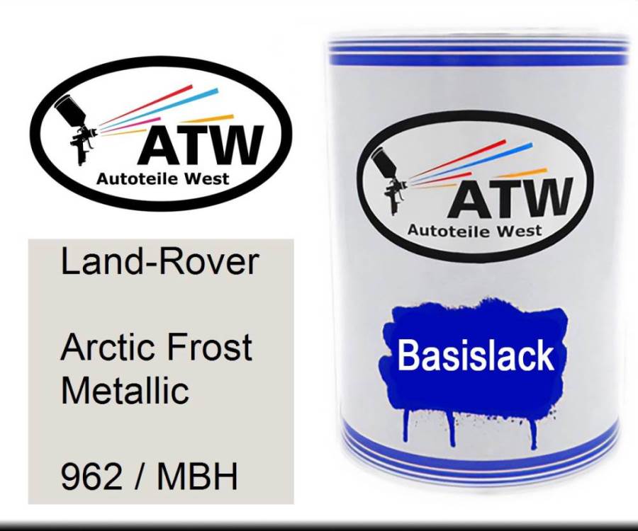 Land-Rover, Arctic Frost Metallic, 962 / MBH: 500ml Lackdose, von ATW Autoteile West.